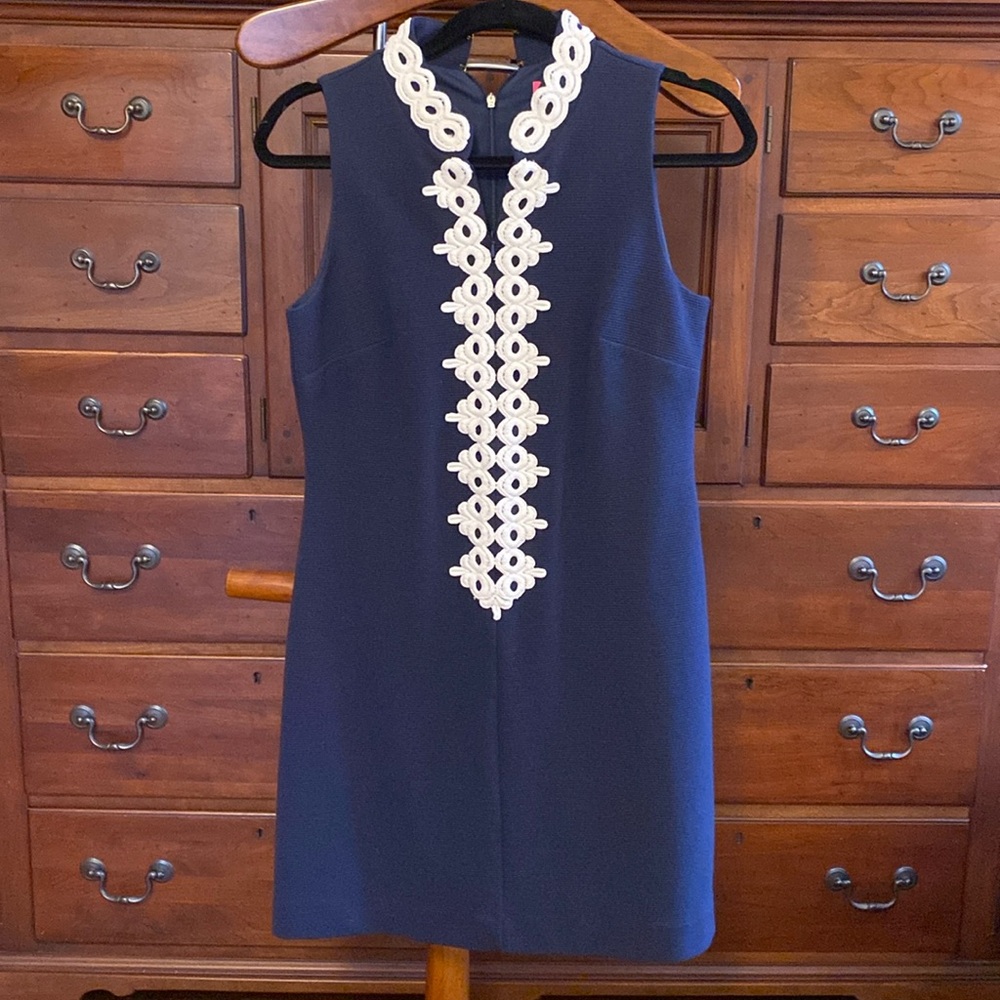 LILLY PULITZER Callista Shift Dress Navy Small